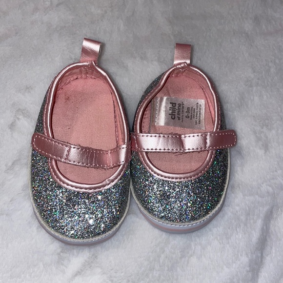 Carter's Other - Carter’s child of mine 0 to 3 month sparkly pink and silver shoes